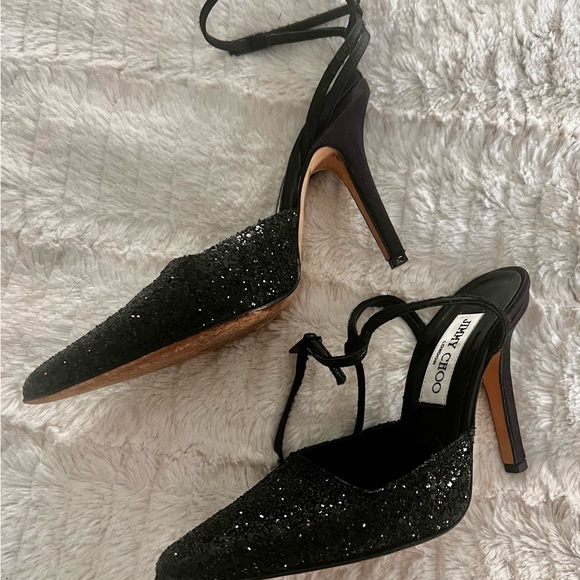 Jimmy Choo glitter sequined heels. Beautiful!  Great condition. Size 36 1/2 - Picture 6 of 7